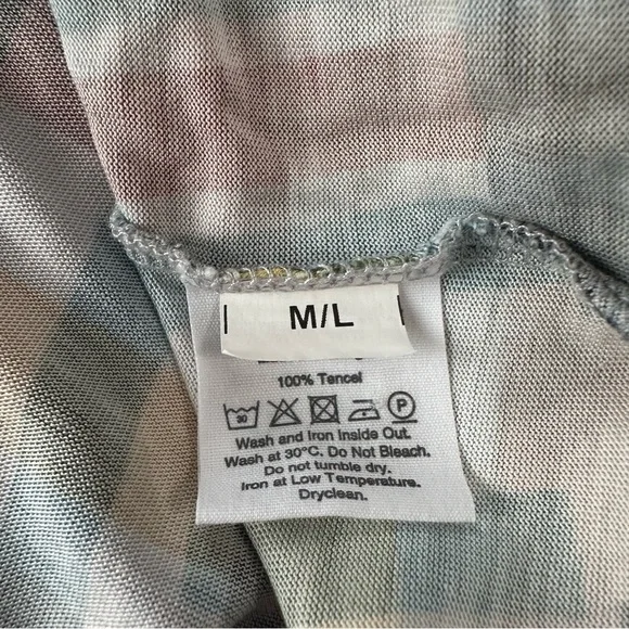 Henrik Vibskov Stone Grabber Tee Womens M/L Multicolor Geometric 100% Tencel - Picture 6 of 9